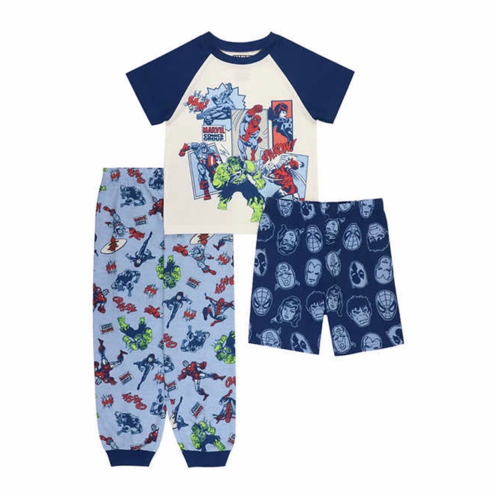 Character qKids' 3-piece Polyester Pajama Set

Marvel Avengers-Blue

Size 
5
6